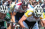 Frank Schleck w�hrend des Endspurts der 4. Etappe der Tour de Luxembourg 2008